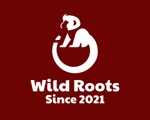 Wild Monkey Silhouette logo design