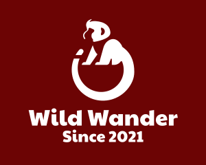 Wild Monkey Silhouette logo design