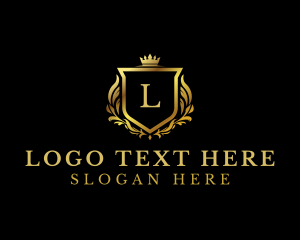 Gold - Royalty Crown Crest logo design