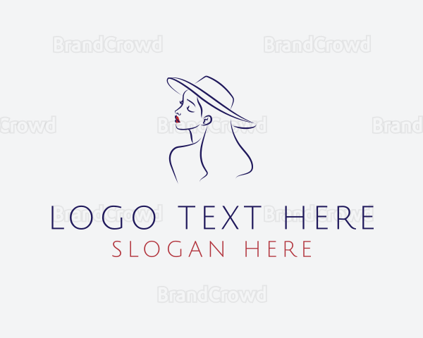 Fashion Hat Lady Logo