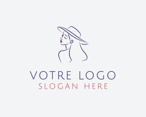 Fashion Hat Lady Logo