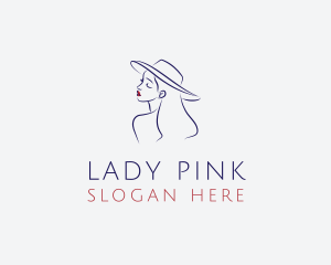 Fashion Hat Lady logo design