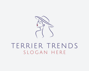 Fashion Hat Lady logo design