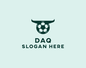Soccer Ball Bull Horns  Logo