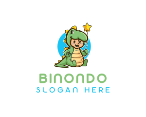 Dinosaur Child Costume Party Logo
