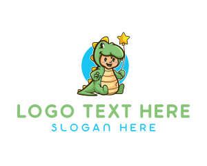 Dinosaur Child Costume Party Logo