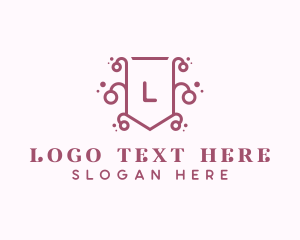 Botanical - Botanical Floral Shield logo design