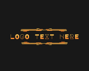 Code - Robot Circuit Tech Wordmark logo design