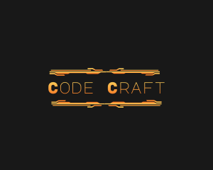 Encoding - Robot Circuit Tech Wordmark logo design