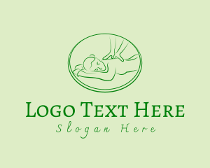 Therapist - Body Massage Female logo design
