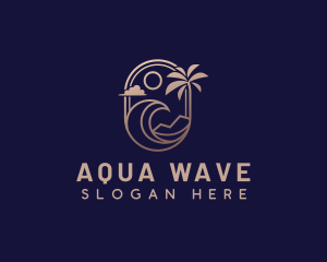 Beach Wave Resort logo design