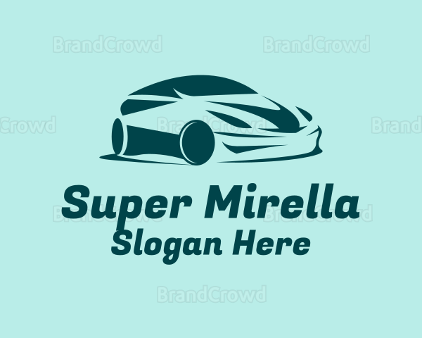 Green Sports Car Logo