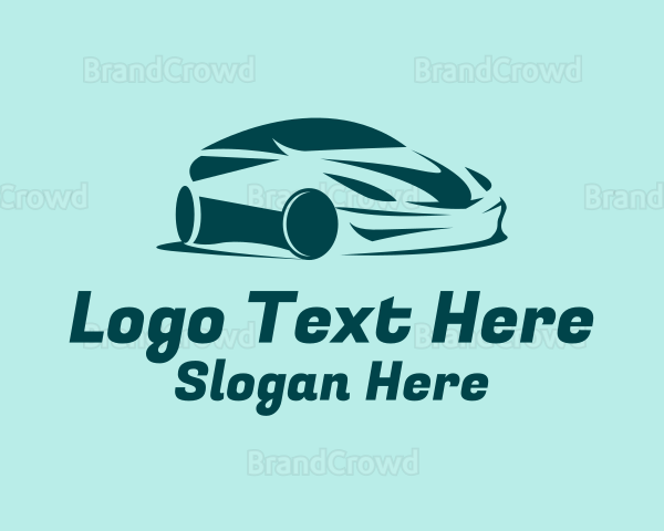 Green Sports Car Logo