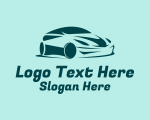 Car Dealership - Green Sports Car logo design