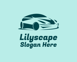 Green Sports Car  Logo