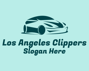 Green Sports Car  Logo