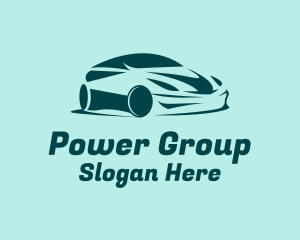 Green Sports Car  Logo