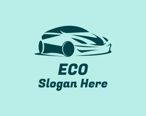 Sedan - Green Sports Car logo design
