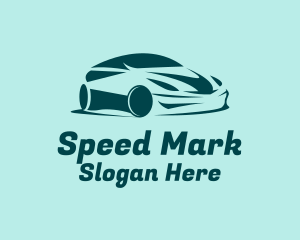 Green Sports Car  logo design