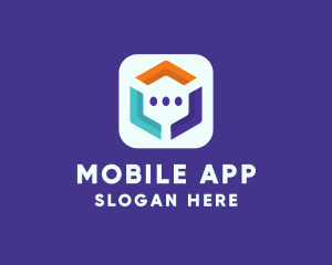 Communication Mobile App logo design