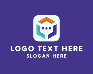 Business - Communication Mobile App logo design