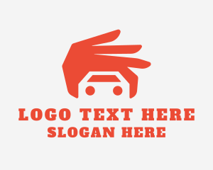 Taxi Service - Hand Car Vehicle logo design