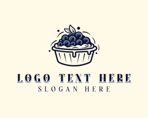 Food - Blueberry Pie Dessert logo design