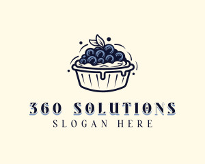 Blueberry Pie Dessert logo design