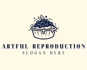 Blueberry Pie Dessert logo design