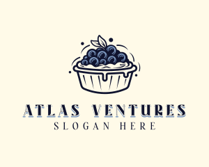 Blueberry Pie Dessert logo design