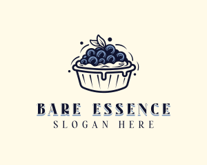 Blueberry Pie Dessert logo design