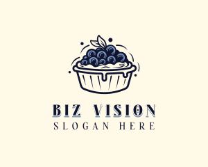 Blueberry Pie Dessert logo design