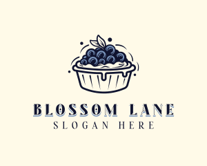 Blueberry Pie Dessert logo design