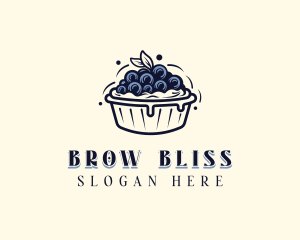 Blueberry Pie Dessert logo design