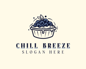 Blueberry Pie Dessert logo design