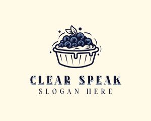 Blueberry Pie Dessert logo design