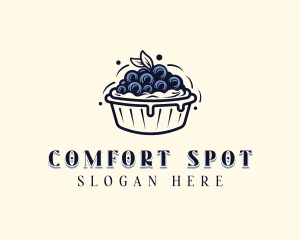 Blueberry Pie Dessert logo design