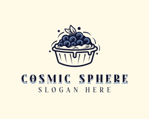 Blueberry Pie Dessert logo design