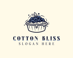 Blueberry Pie Dessert logo design