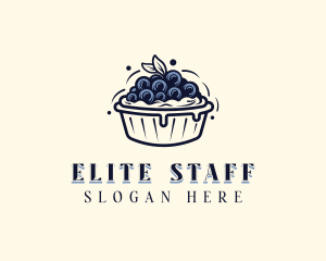 Blueberry Pie Dessert logo design