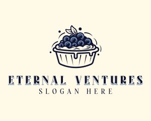 Blueberry Pie Dessert logo design