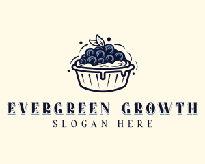 Blueberry Pie Dessert logo design