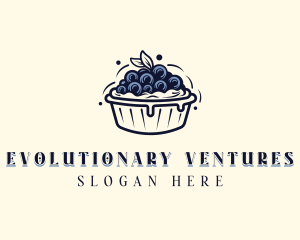 Blueberry Pie Dessert logo design