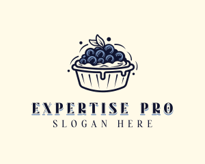 Blueberry Pie Dessert logo design