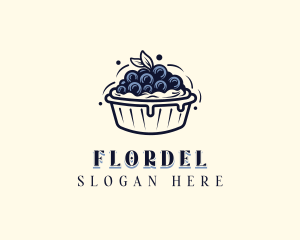 Blueberry Pie Dessert logo design