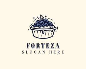 Blueberry Pie Dessert logo design