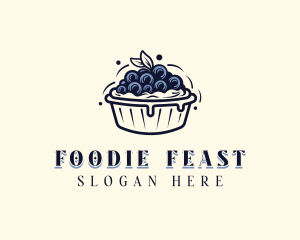 Blueberry Pie Dessert logo design