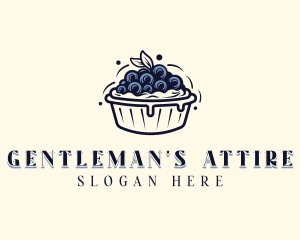 Blueberry Pie Dessert logo design