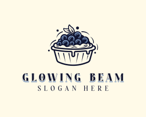 Blueberry Pie Dessert logo design