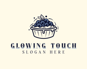 Blueberry Pie Dessert logo design